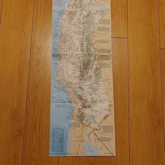 National Geographic MAP of COSTAL CALIFORNIA JULY 1993 - Picture 6 of 6